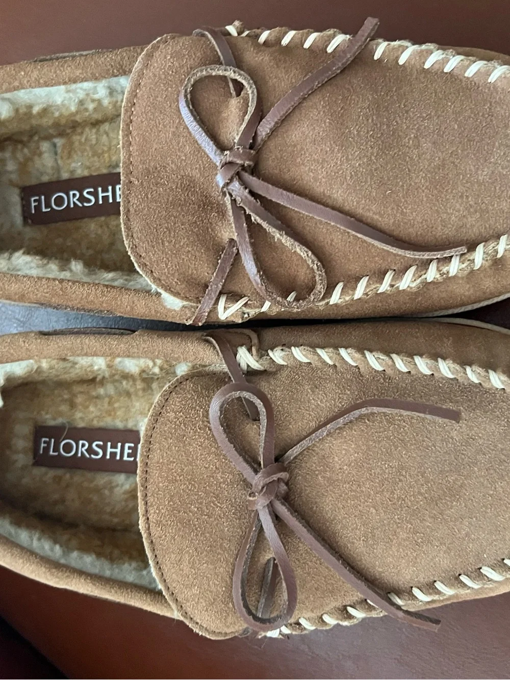 Florsheim Brown Suede Moccasin Slip-On Slippers